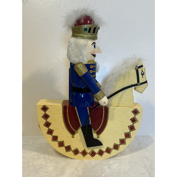 Lord & Taylor Wooden‎ Nutcracker & Horse - Picture 1 of 9